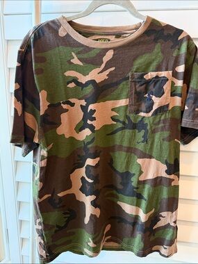 Boy’s Polo by Ralph Lauren Camo Pocket Tee - Green/Brown/Black